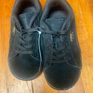 Puma Kids Black Suede Classic  Sneakers